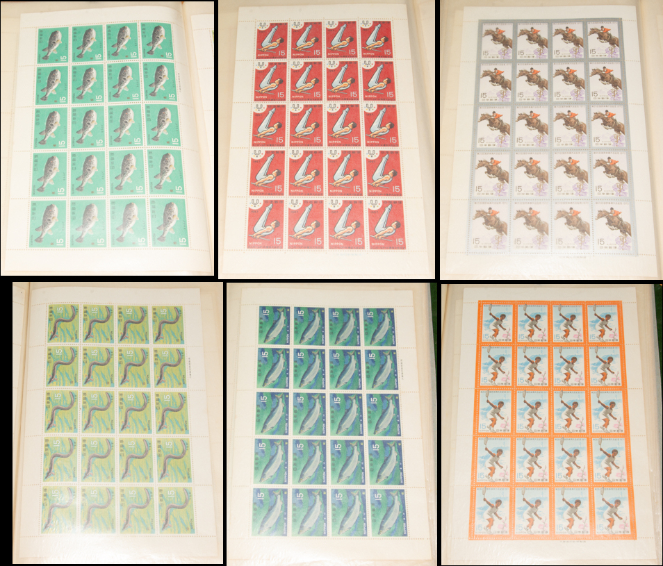 切手 未使用シート シートブック 額面14,440円分 1960〜1970年代 昭和レトロの画像6