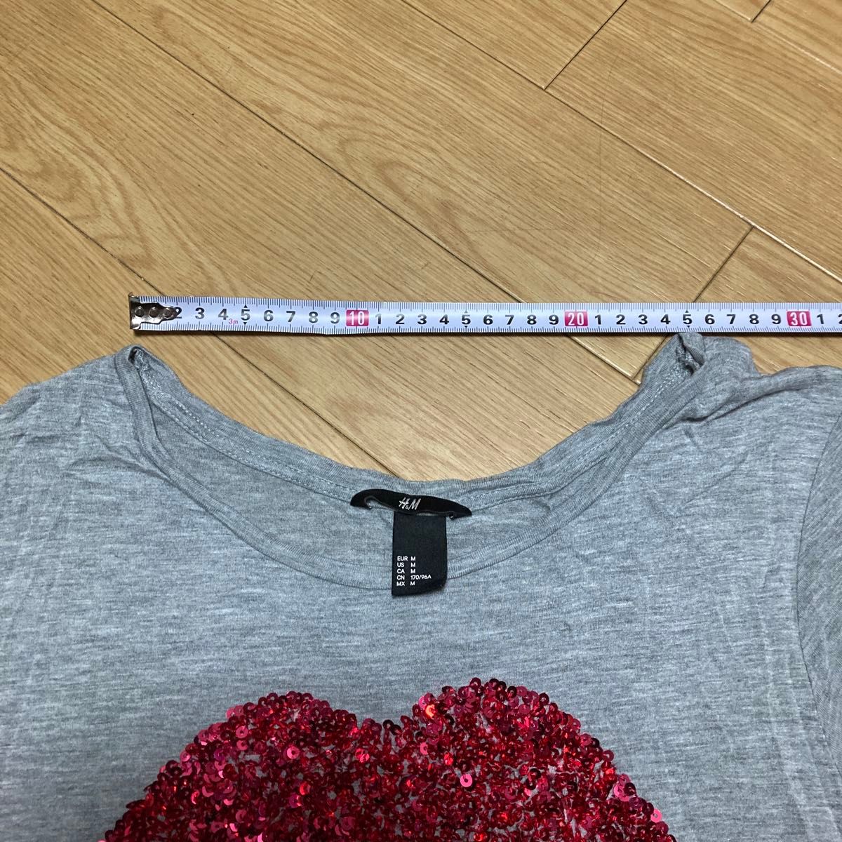 トップス h&m Tシャツ 半袖Tシャツ トップス 半袖 グレー