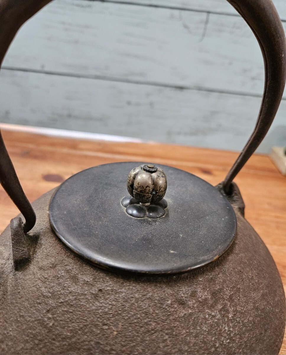 日本のアンティーク 鉄瓶 煎茶道具 鉄器 和骨董 昭和レトロ 古民家 インテリア ヴィンテージの画像5