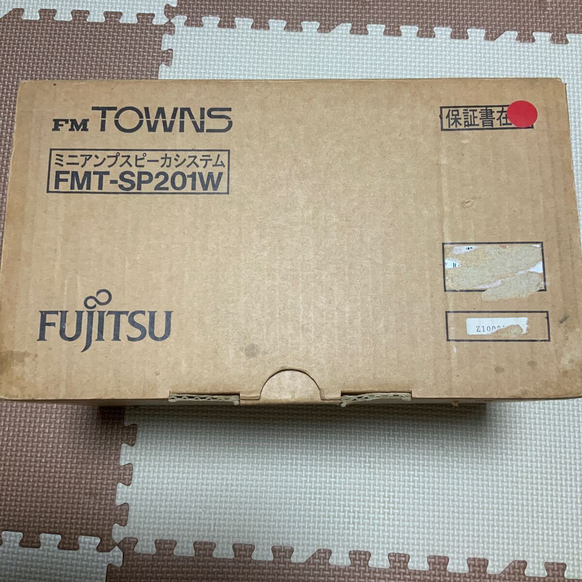 FM TOWNS Mini amplifier speaker system FMT-SP201W original box * manual equipping operation goods beautiful goods 