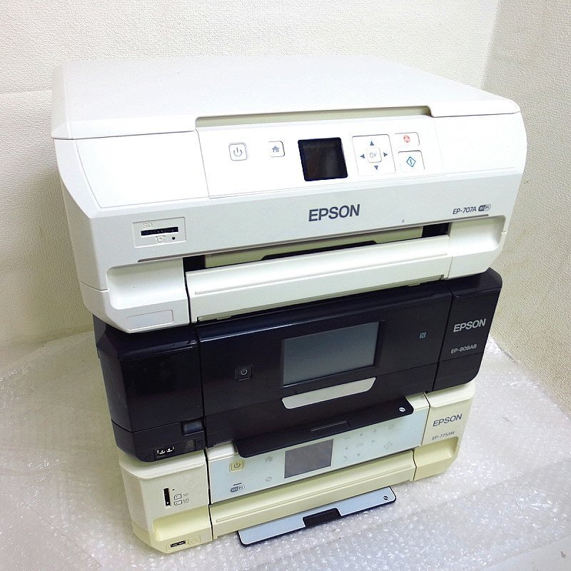 PK16745R★EPSON★A4カラープリンター 3台★EP-707A★EP-808AB★EP-775AW★の画像1