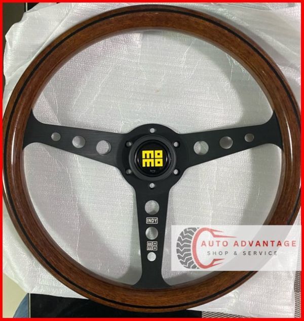 【即決】スポーツステアリングホイール 木製ステアリング レーシングスタイル 自動車ハンドル クラシックスタイル 358mm/14インチ■S1305