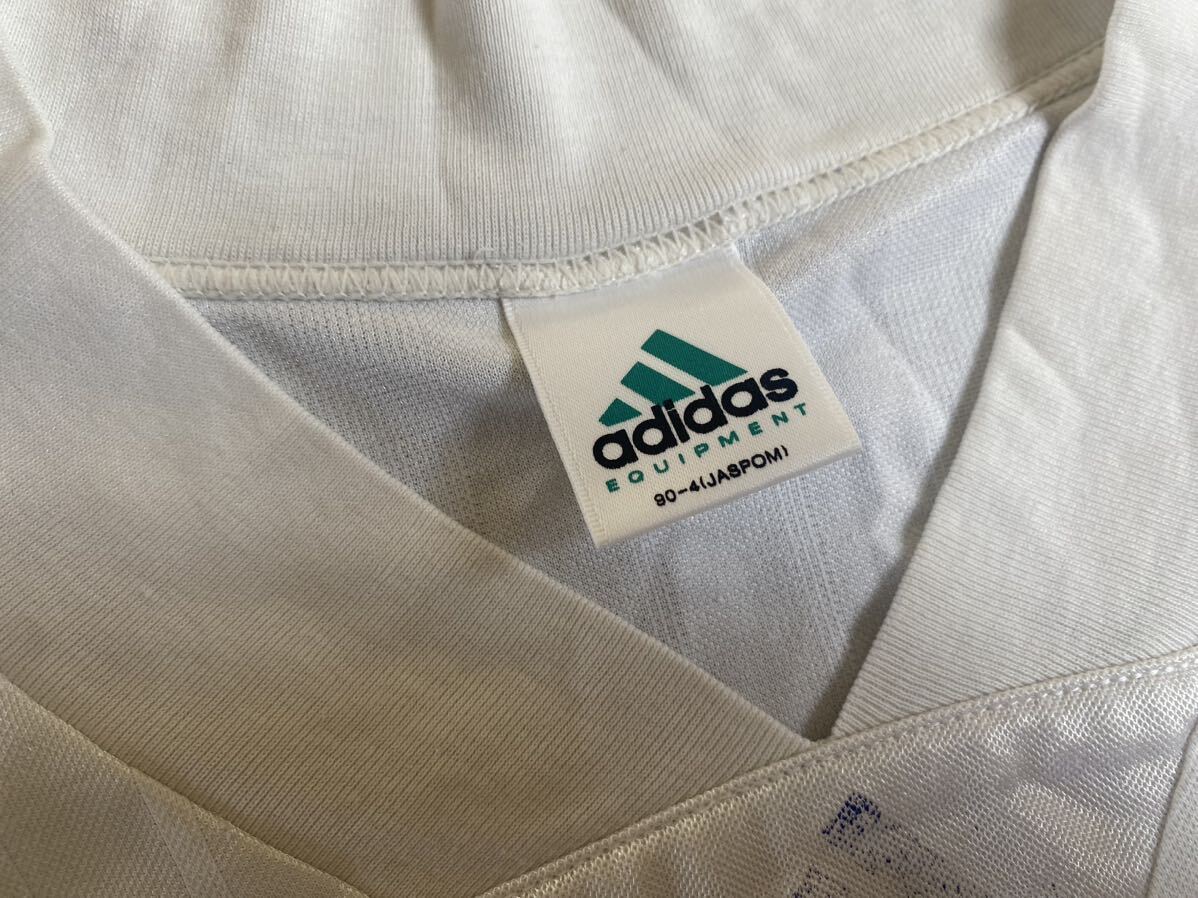 90‘s adidas アディダス デサント製 シャドウトレフォイル サッカー ゲームシャツ RCA ユニフォームシャツ メンズ M_画像5