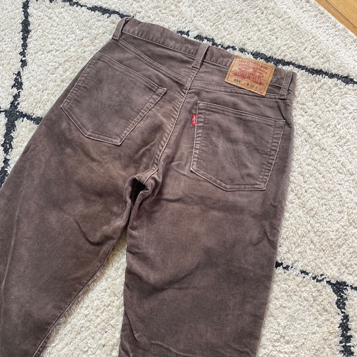 セール 即決1円 ●リーバイス LEVIS ストレッチ ボトム テーパード 533 W２９ L32 コーディロイ ●美品_画像1