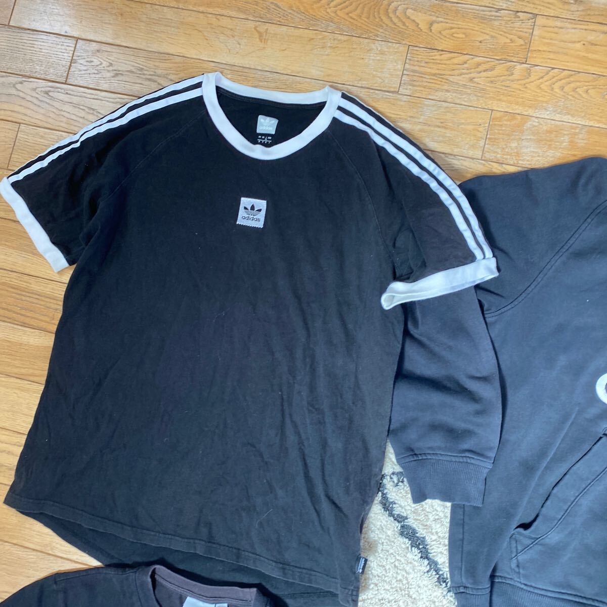 セール 即決1円 まとめて4点 アディダス パーカー tシャツ adidas・ORIGINALS ス トレフォイル 半袖 Tシャツ サイズ M O XO_画像4