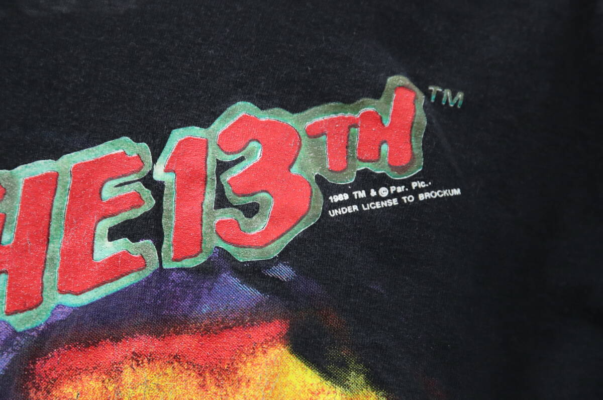 80s 1989 13日の金曜日 パート8 Tシャツ ジェイソン BROCKUM USA Lサイズ JASON FRIDAY THE 13TH Vintage ホラー ムービー ビンテージ _画像6