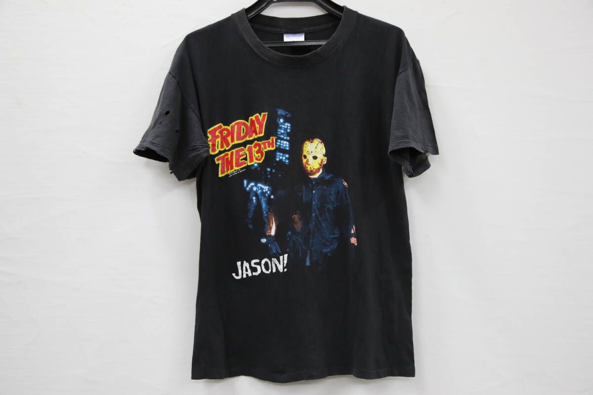 80s 1989 13日の金曜日 パート8 Tシャツ ジェイソン BROCKUM USA Lサイズ JASON FRIDAY THE 13TH Vintage ホラー ムービー ビンテージ _画像1