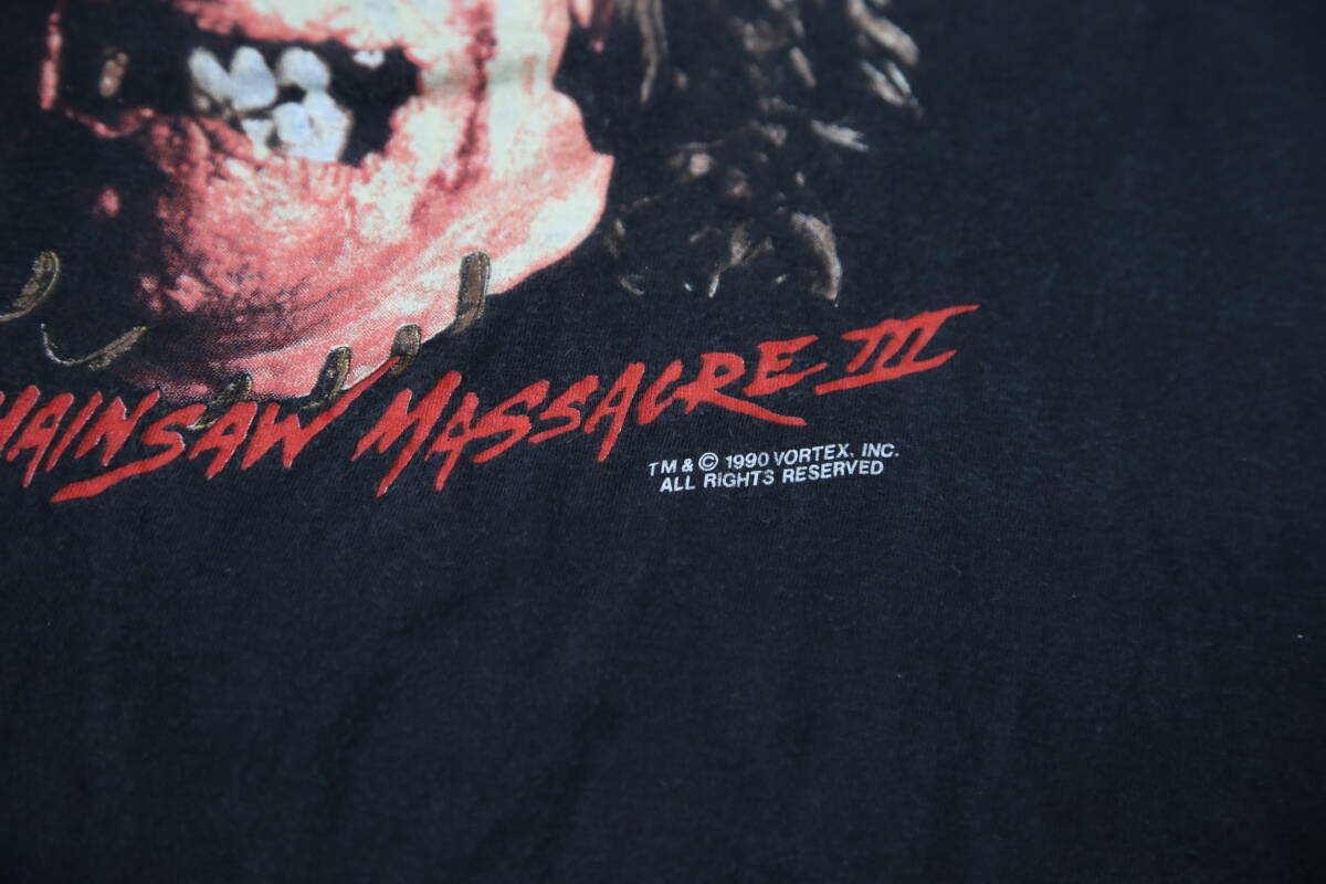 90s 1990 悪魔のいけにえ 3 レザーフェイス Tシャツ Leather face The Texas Chain Saw Massacre Ⅲ Vintage ホラー ムービー ビンテージ の画像5