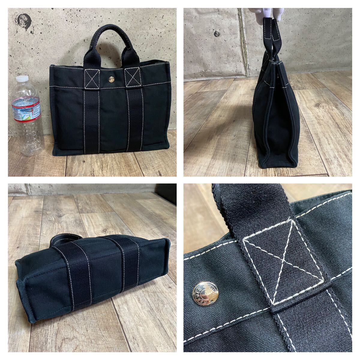正規品 HERMES エルメス ドーヴィル PM キャンバス ミニトート 正規品 HERMES エルメス ドーヴィル PM キャンバス ミニトート