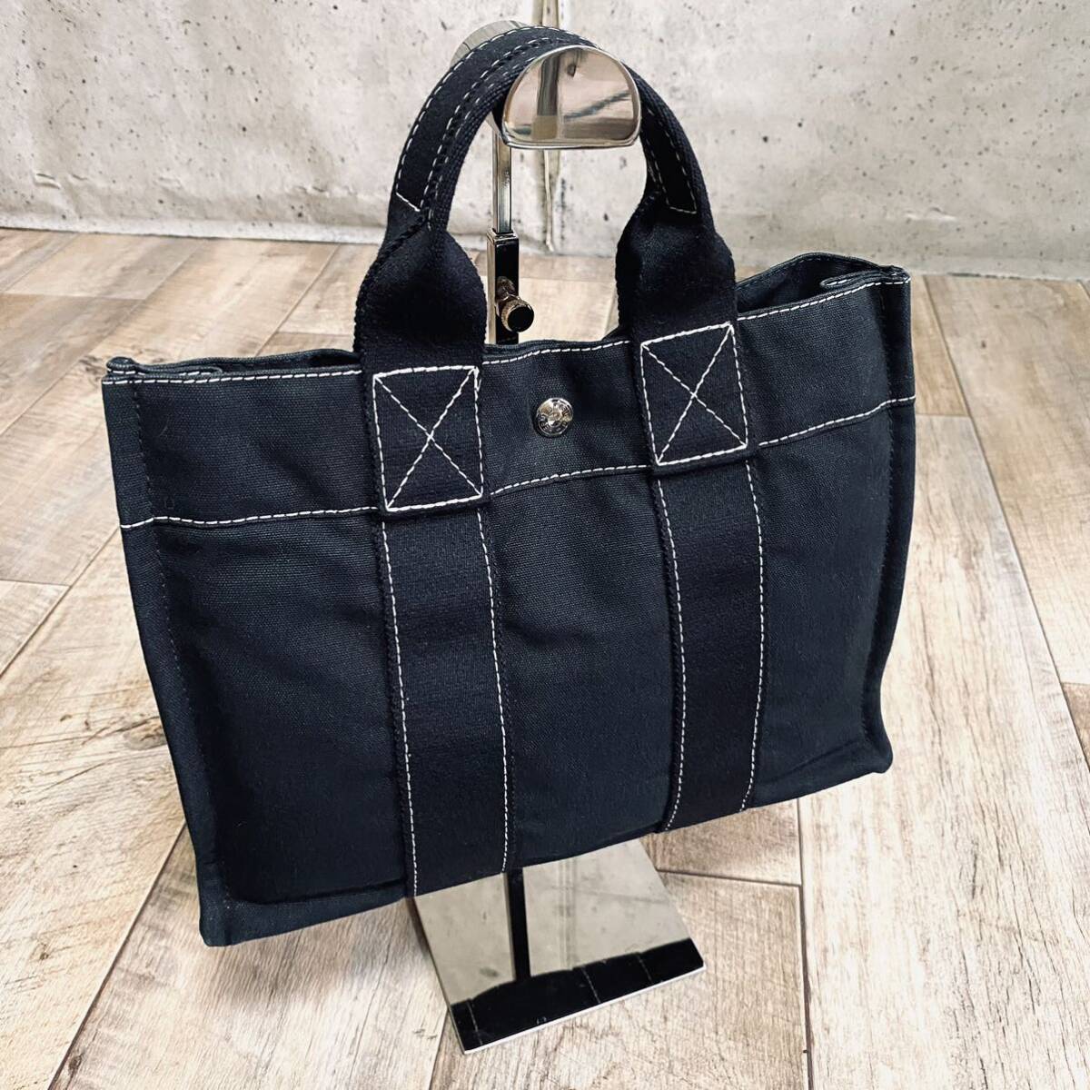 正規品 HERMES エルメス ドーヴィル PM キャンバス ミニトート 正規品 HERMES エルメス ドーヴィル PM キャンバス ミニトート