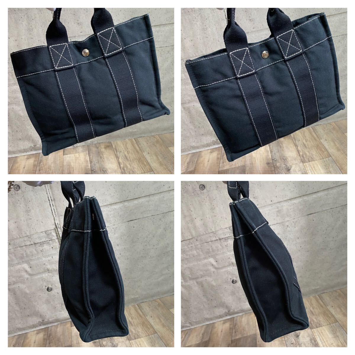 正規品 HERMES エルメス ドーヴィル PM キャンバス ミニトート 正規品 HERMES エルメス ドーヴィル PM キャンバス ミニトート