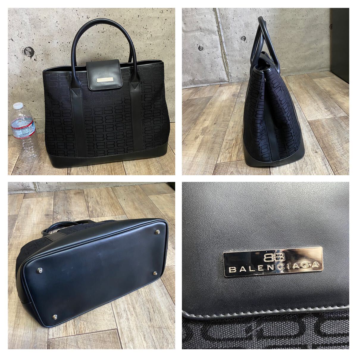 本物 BALENCIAGA バレンシアガ BB柄 キャンバス トートバッグ 本物 BALENCIAGA バレンシアガ BB柄 キャンバス トートバッグ