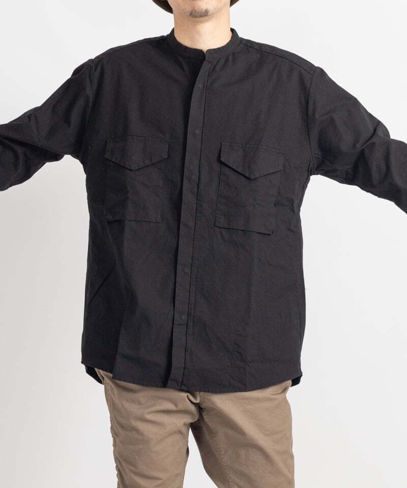 TROOPER L/S SHIRT COTTON RIPSTOP nonnative vendor hobo ノンネイティブ BLACK 1