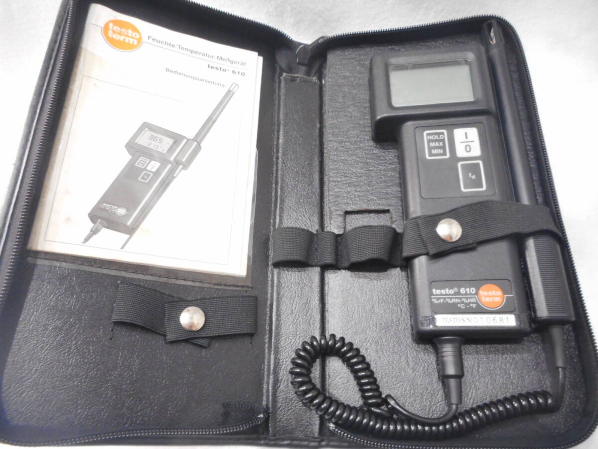 ◇testo term テストー testo 610 温度計 取扱説明書付 USED品 ケース入りの画像1