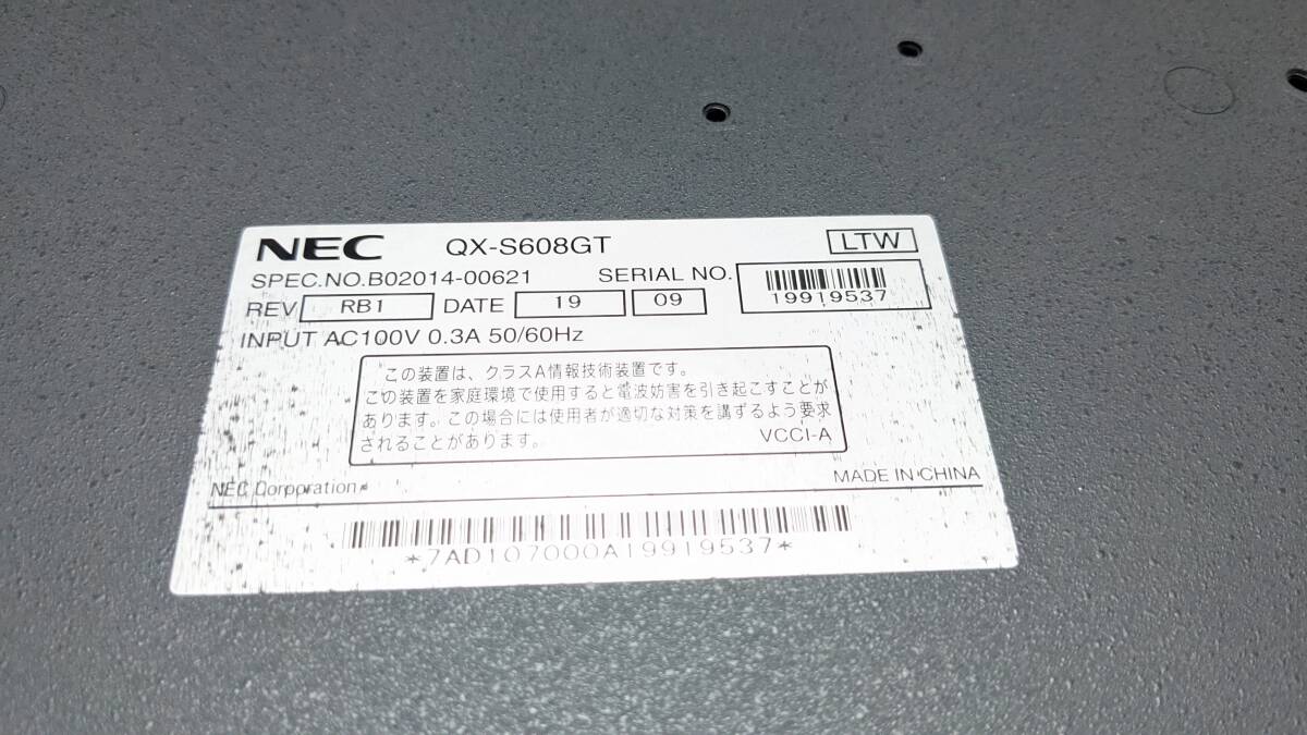 NEC 日本電気 QX-S608GT 1Gx8p レイヤ2ノンインテリジェントスイッチの画像3