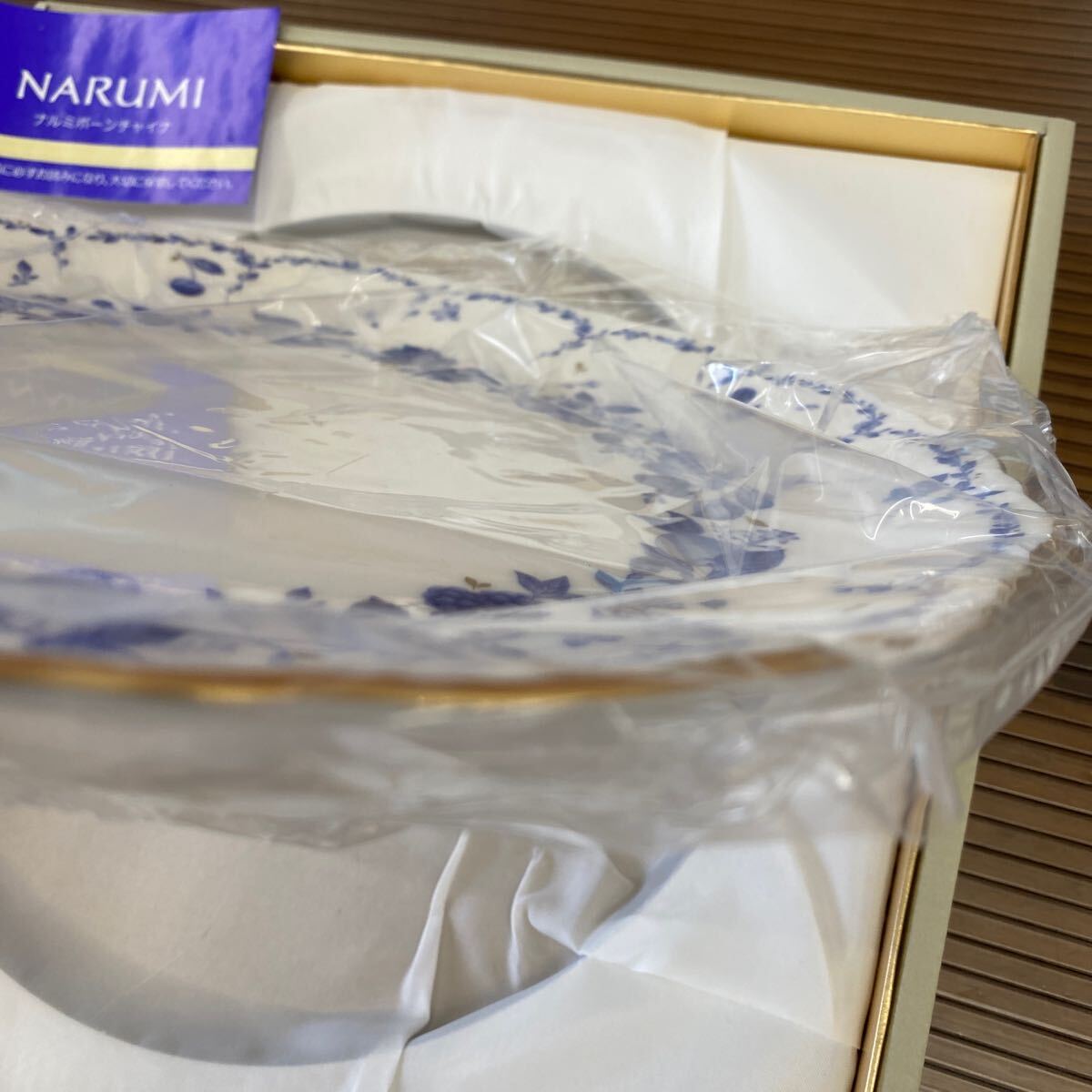 NARUMI ナルミ ボーンチャイナ ミラノ シリーズ プレート 大皿 アラカルトプレート 果物柄 洋食器 ブランド 27㎝ 未使用 洋皿の画像4