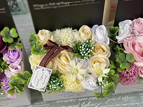  fragrance car bon flower soap flower rose .. not flower overflow . flower box type present Mother's Day Father's day celebration of a birth marriage festival 