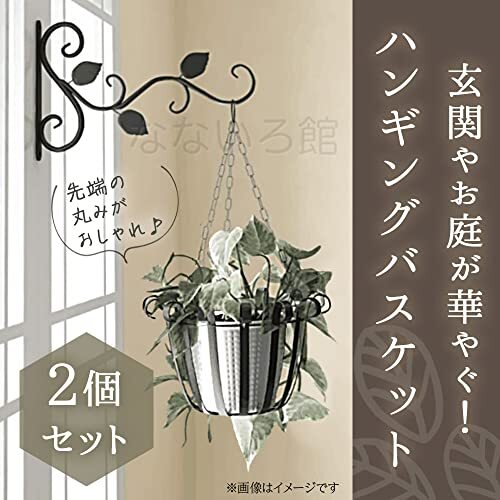 （なないろ館）ハンギングバスケット 2個セット 寄せ植え 植木鉢 プランター 吊り下げ 屋外 屋内 花 植物 ガーデニンの画像2