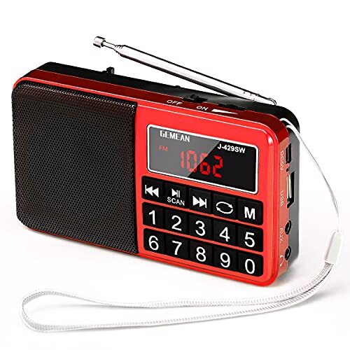 GemeanJ-429SW portable USB radio rechargeable mobile correspondence wide FM AM (MW) short wave by Gemean (L-238
