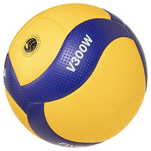 mikasa(MIKASA) volleyball 5 number international official recognition lamp official approved ball general * university * high school yellow / blue V300W recommendation inside pressure 