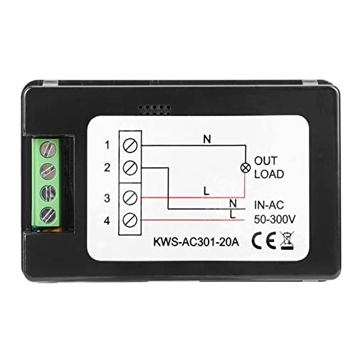 DROK AC 8-in-1 LCD監視メーター 50-300V 20A電圧電流力率周波数電力エネルギー時計温度モニター 電流計電圧計マルチメー_画像2