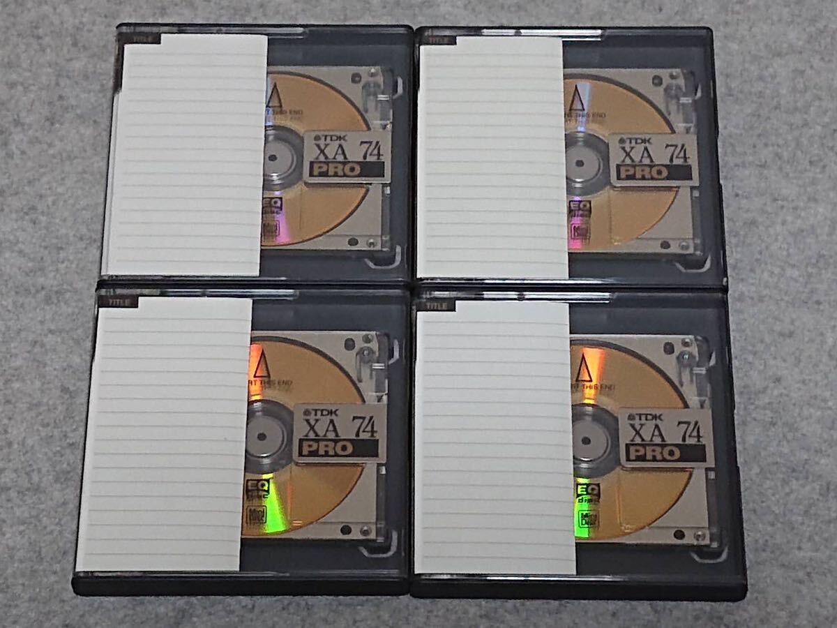 MD Mini disk used TDK XA PRO 74 minute (MD-XAPR74) 4 pieces set 