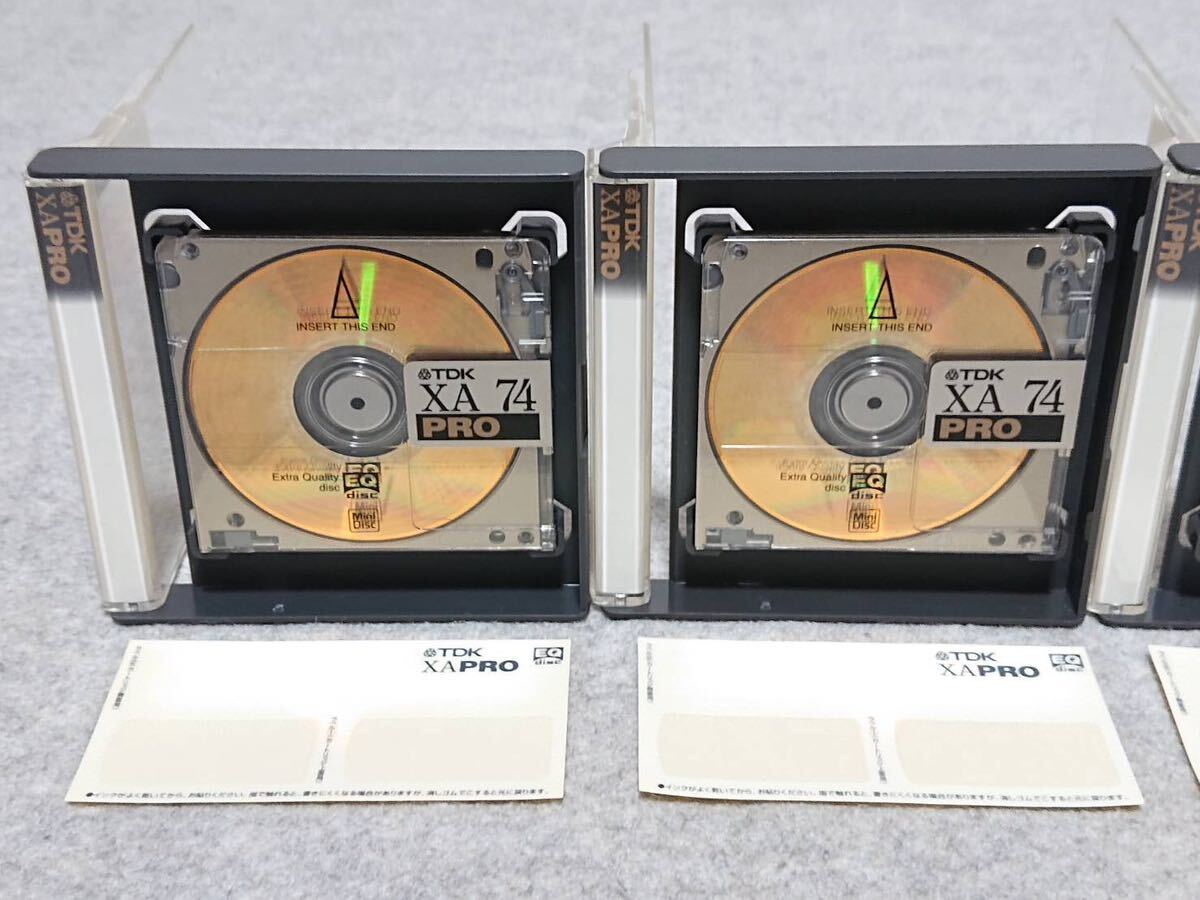 MD Mini disk used TDK XA PRO 74 minute (MD-XAPR74) 4 pieces set 