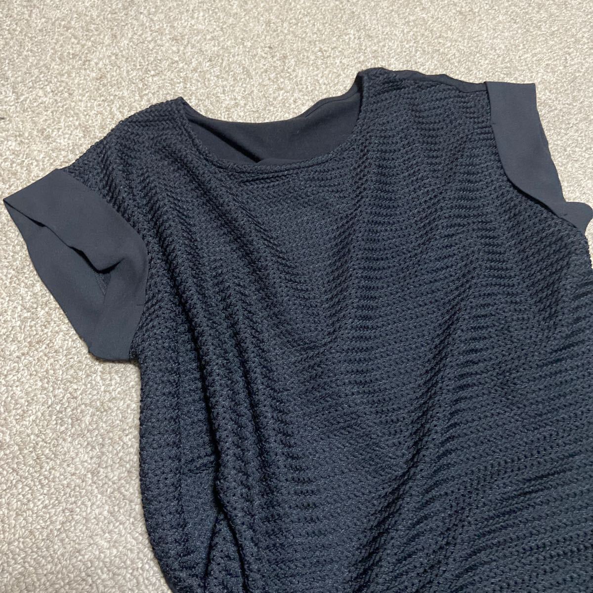 ガリャルダガランテ カットソー 黒 ブラック Tシャツ 半袖 トップス フリーサイズ ML 新品同様 美品 フレンチスリーブ ブラウスの画像8