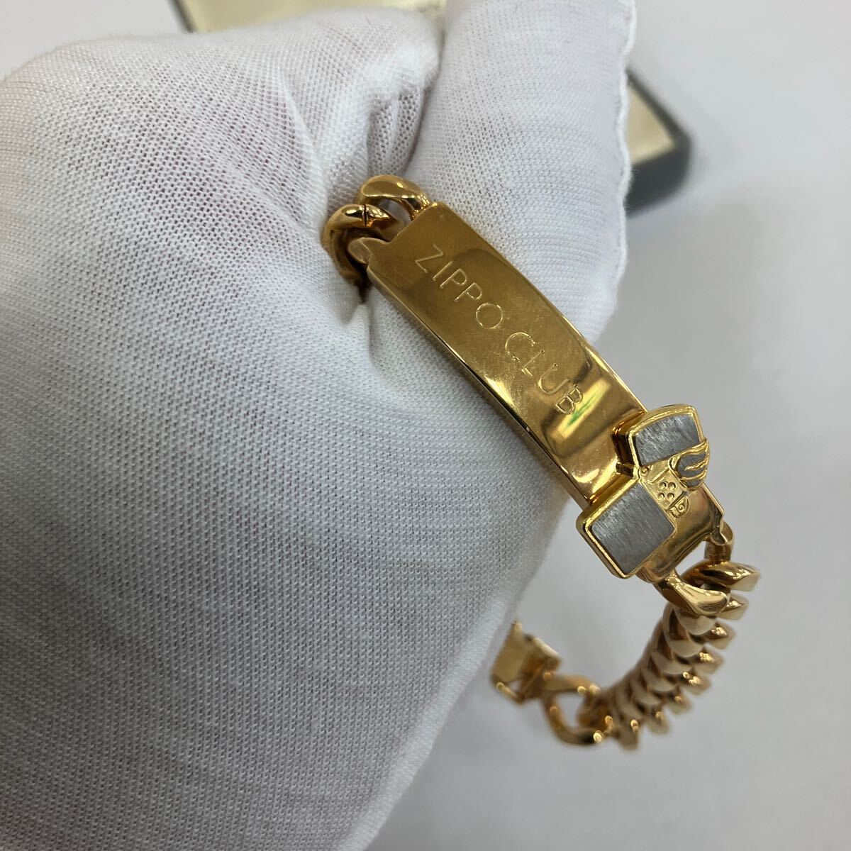 [E/H07034]Zippo Club Zippo bracele Gold color 