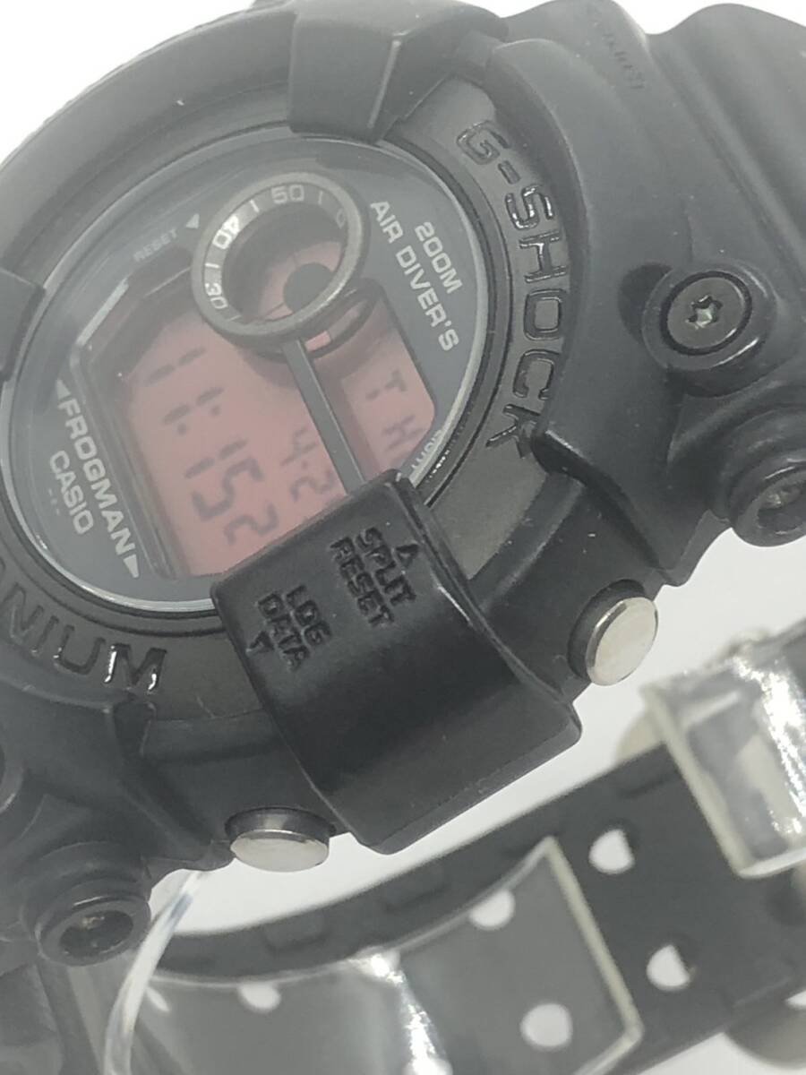 【E/C2177】CASIO G-SHOCK ジーショック DW-8200 黒 FROGMAN 稼動品 腕時計の画像6
