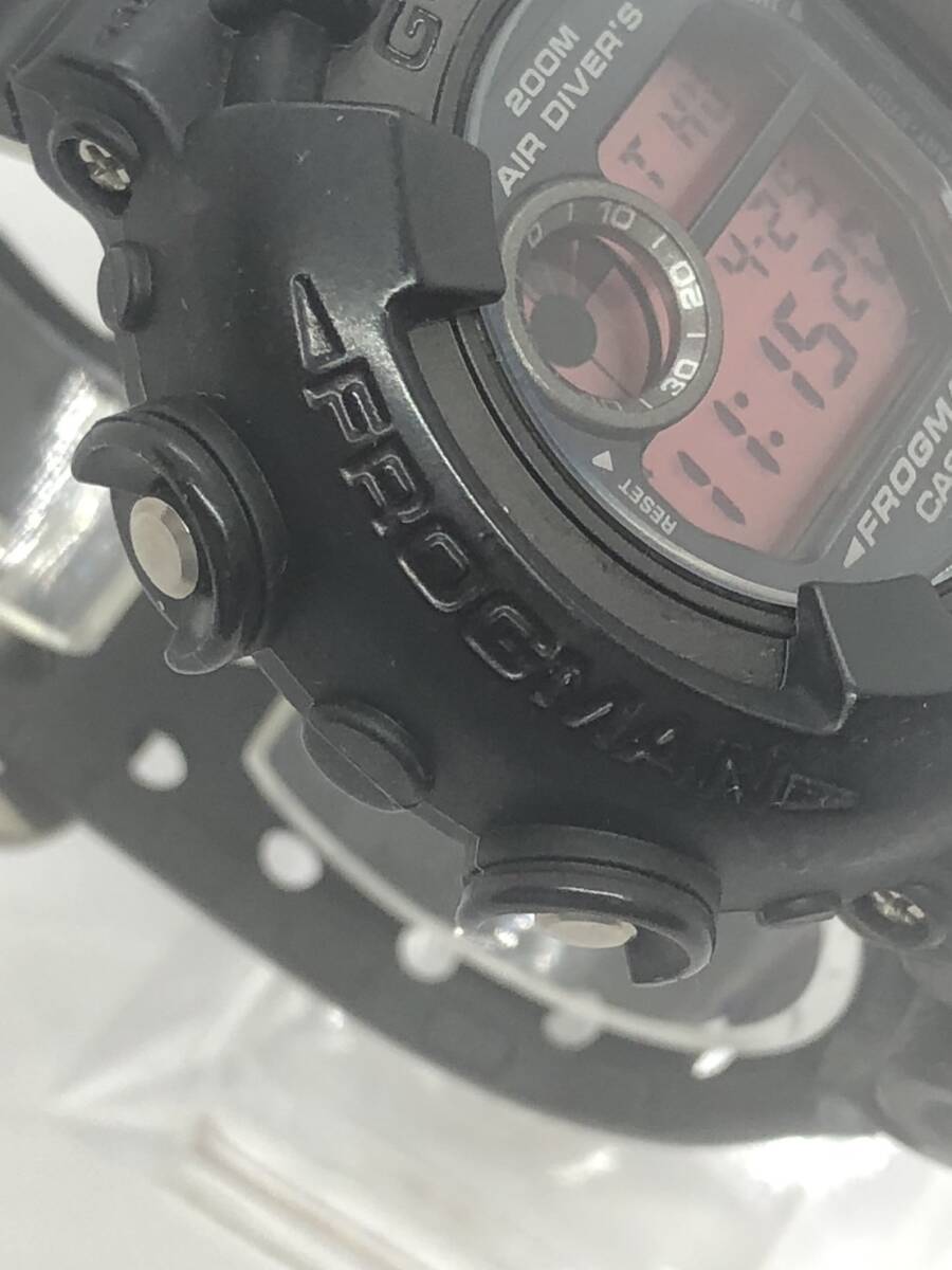 【E/C2177】CASIO G-SHOCK ジーショック DW-8200 黒 FROGMAN 稼動品 腕時計の画像5