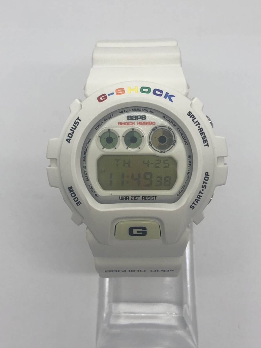 【E/C2177】CASIO G-SHOCK ジーショック DW-6900 白 0710/2000 2000本限定 稼動品 腕時計の画像1