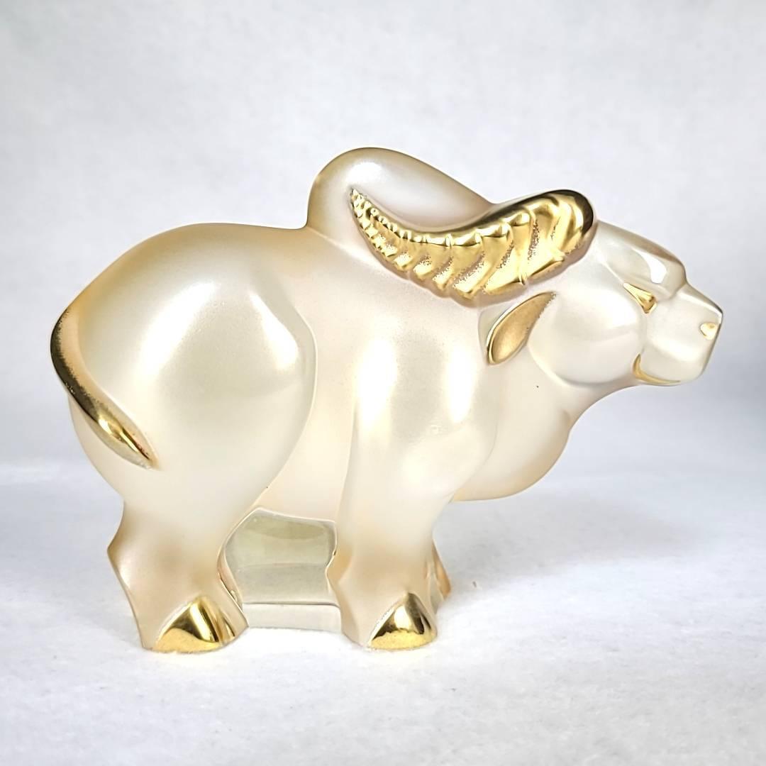 未使用 ラリック LALIQUE ブッフェル ゴールド オブジェ 置物 未使用 ラリック LALIQUE ブッフェル ゴールド オブジェ 置物