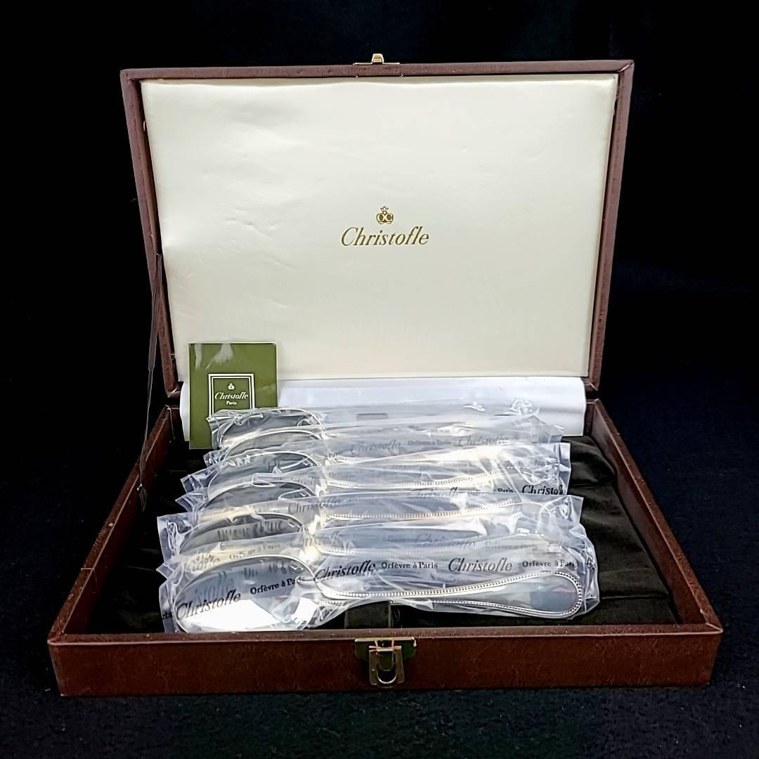 未使用 クリストフル Christofle パール スタンダードスプーン 6 未使用 クリストフル Christofle パール スタンダードスプーン 6