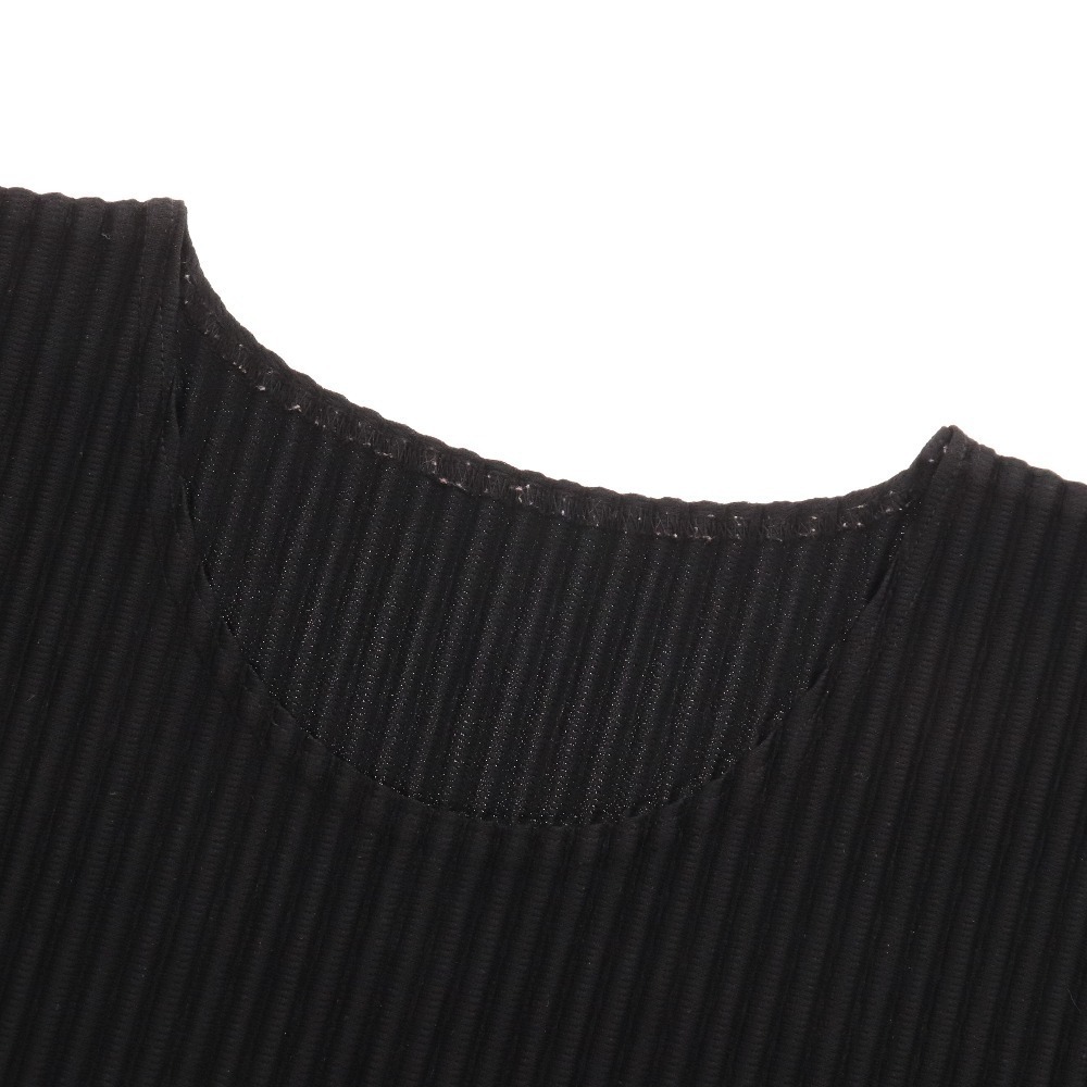 ■ オムプリッセ イッセイミヤケ トップス 半袖 Tシャツ プリーツ メンズ 3 ブラック_画像5