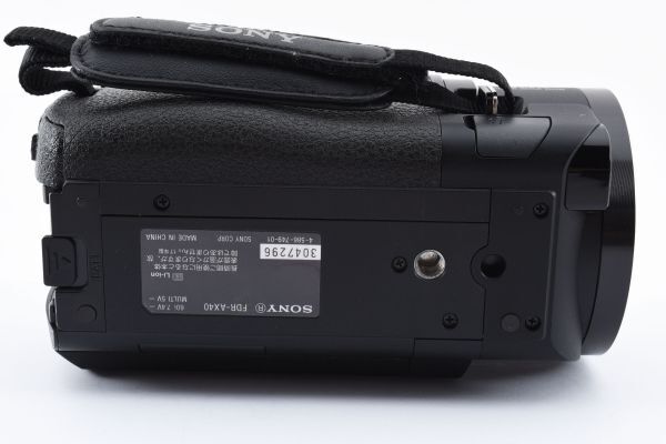 【美品・完動品】 SONY ソニー FDR-AX40 デジタルビデオカメラ 4K ハンディカム #1107の画像10