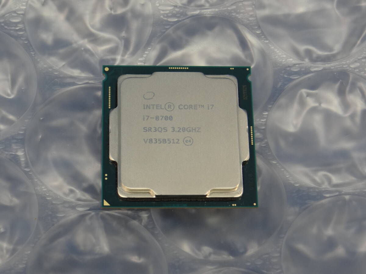 【管CP069】送料無料♪ CPU Intel Core i7-8700 SR3QS 3.20GHZ LGA1151 ☆中古動作確認済☆の画像1