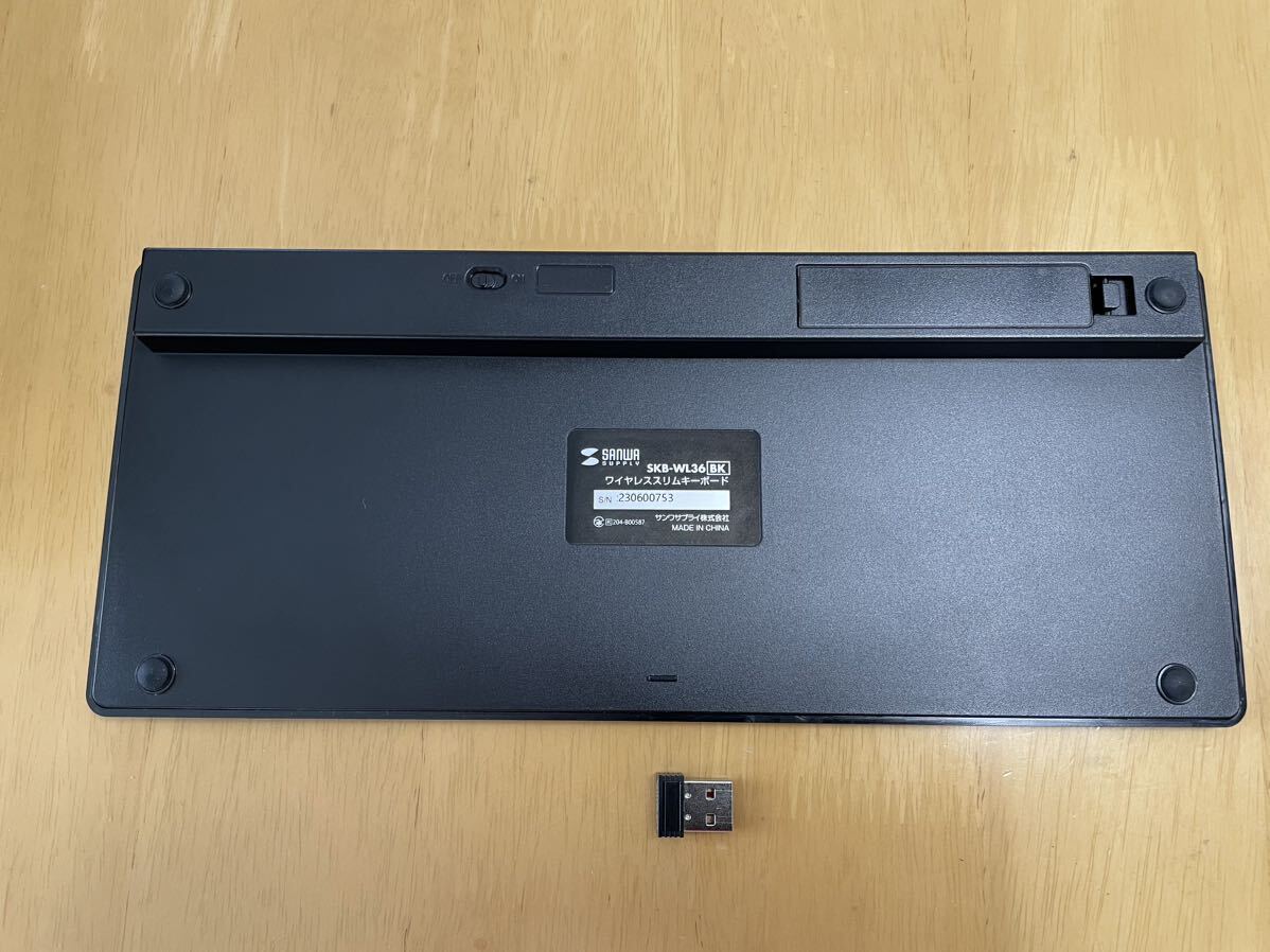 サンワサプライ 抗菌×薄型ワイヤレスキーボード SKB-WL36K 2.4GHz 箱・説明書・電池付きの画像5