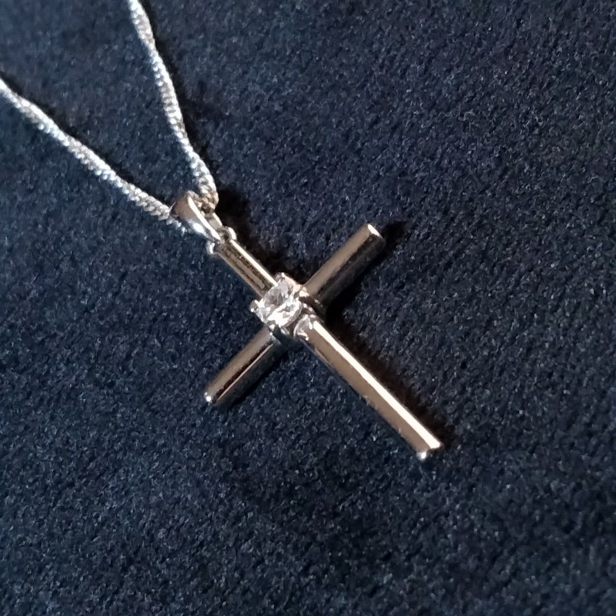 ネックレス シルバー Silver925 十字架 クロス ワンポイント