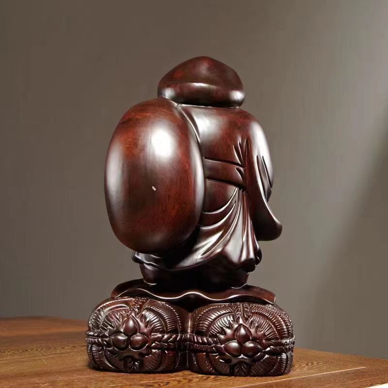 高品質 木彫 仏教工芸 精密細工 大黒天立像 精密彫刻 黒檀木 仏師で仕上げ品の画像4