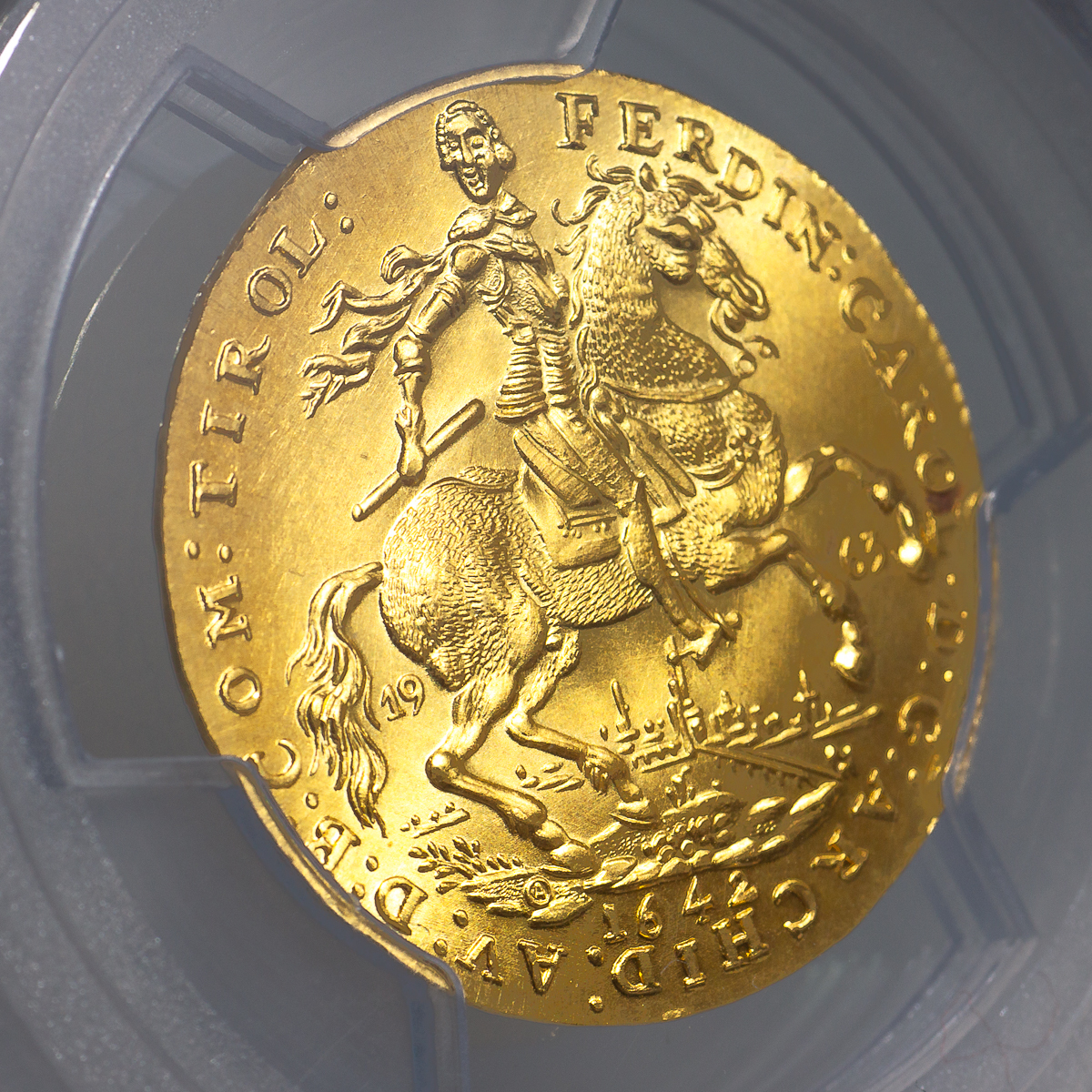 【最高鑑定4枚のみ】1963-"1642" オーストリア 2ダカット 金貨 リストライク PCGS MS68/アンティーク モダン コインの画像7