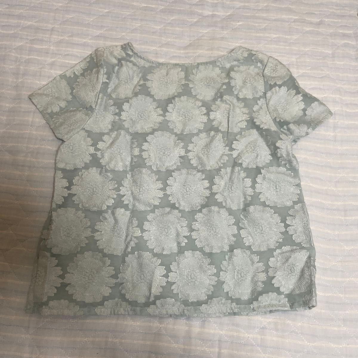 ロペピクニック　Tシャツ　ミントグリーン　花柄　可愛い　爽やか　半袖 カットソー