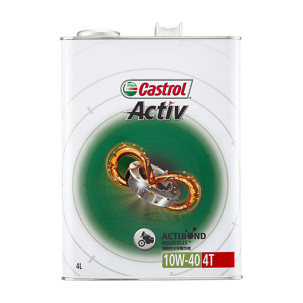 カストロール ACTIV 4T 10W-40 4L エンジンオイル バイク オイル castrol バイクパーツセンター_画像1