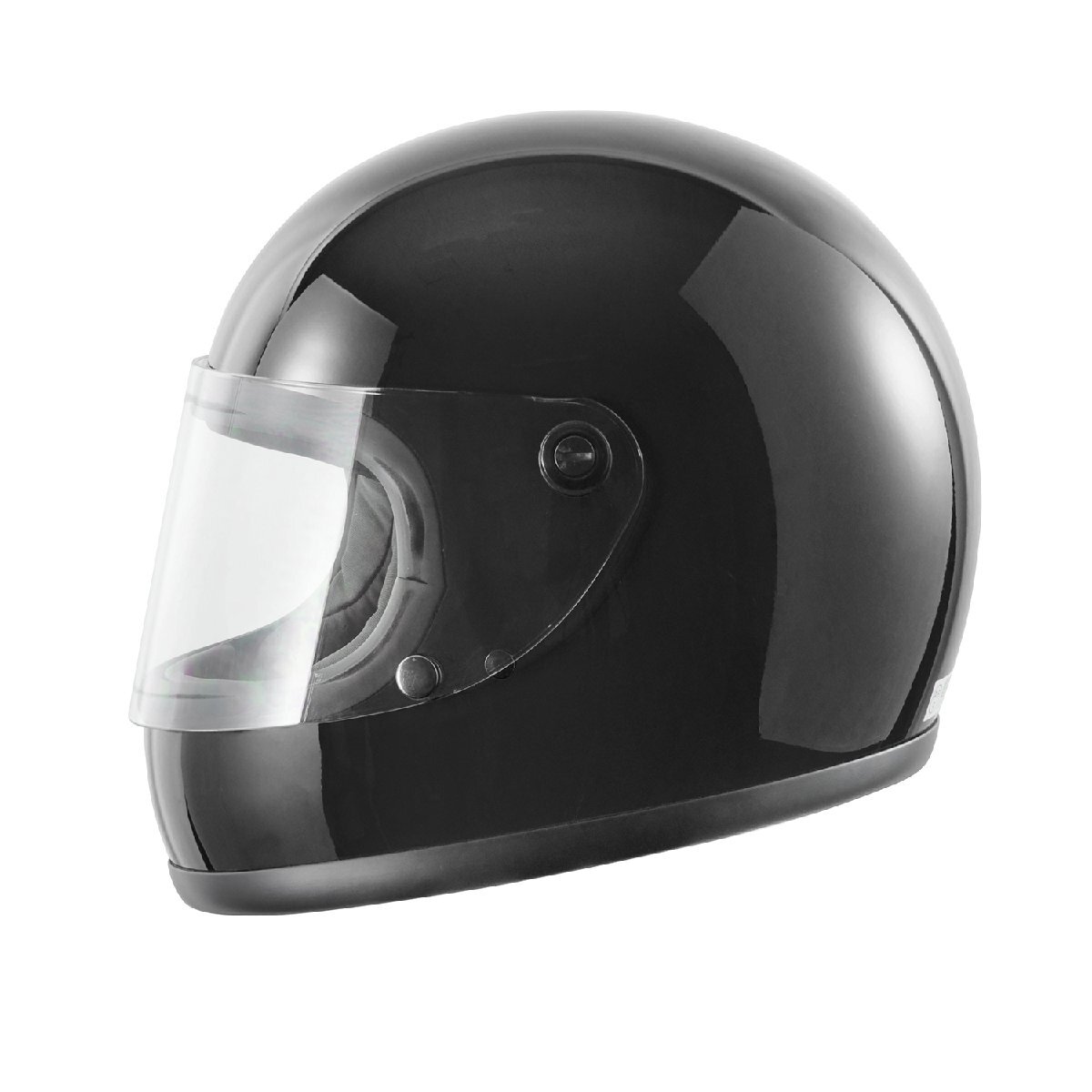 ヘルメット フルフェイス ブラック ビンテージ レトロ 族ヘル 新品 SG・PSCマーク取得 全排気量対応 バイクパーツセンターの画像8