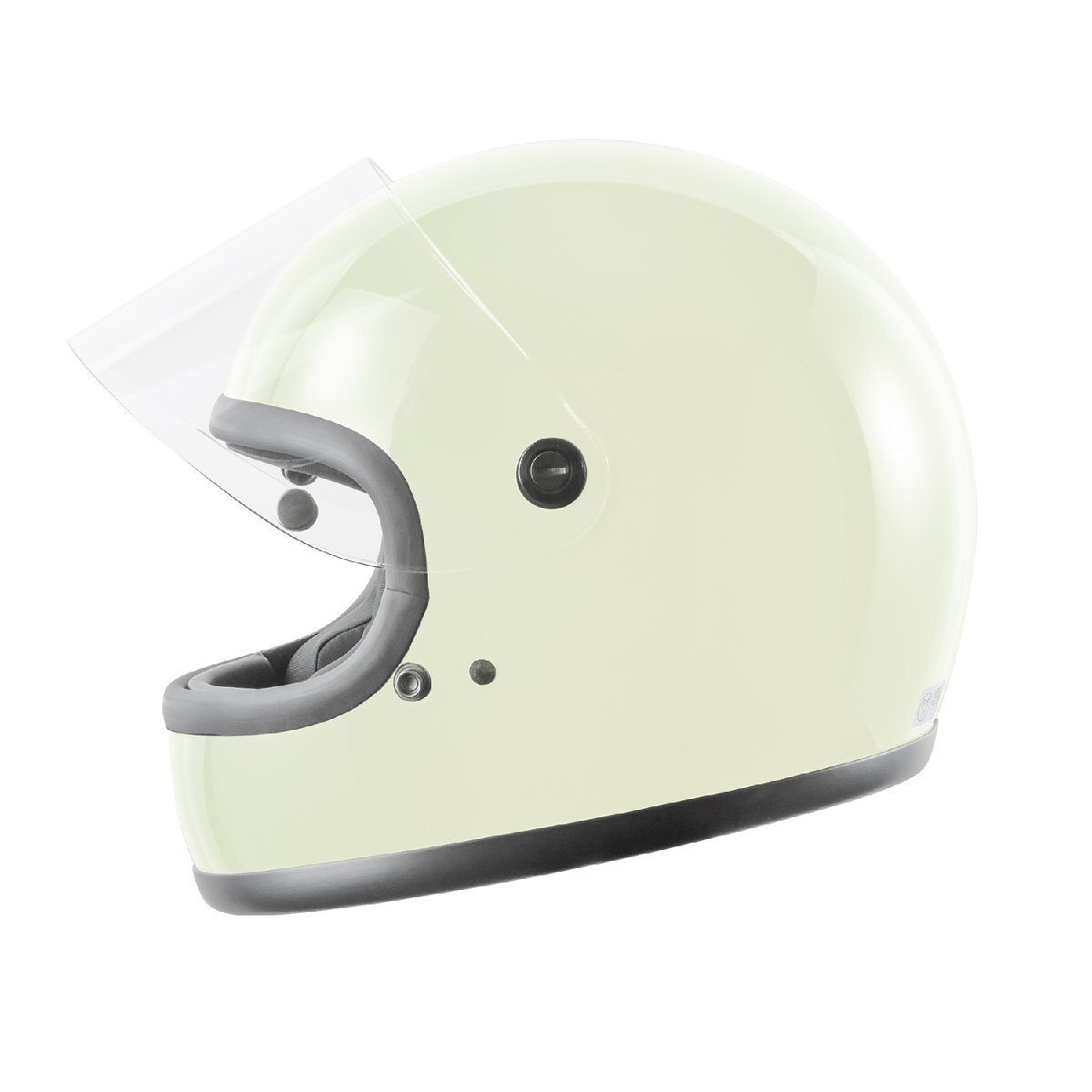 ヘルメット フルフェイス ホワイト ビンテージ レトロ 族ヘル 新品 SG・PSCマーク取得 全排気量対応 バイクパーツセンターの画像5