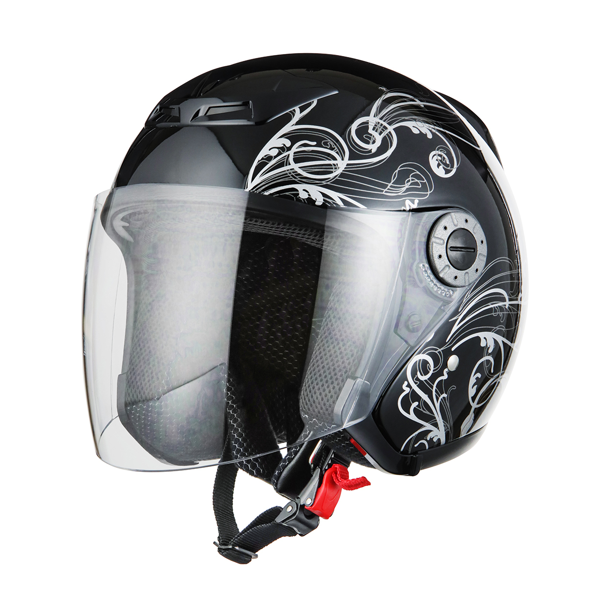 ヘルメット ジェット グラフィック ブラック サイズL SG規格 PSCマーク取得 バイクパーツセンター_画像1
