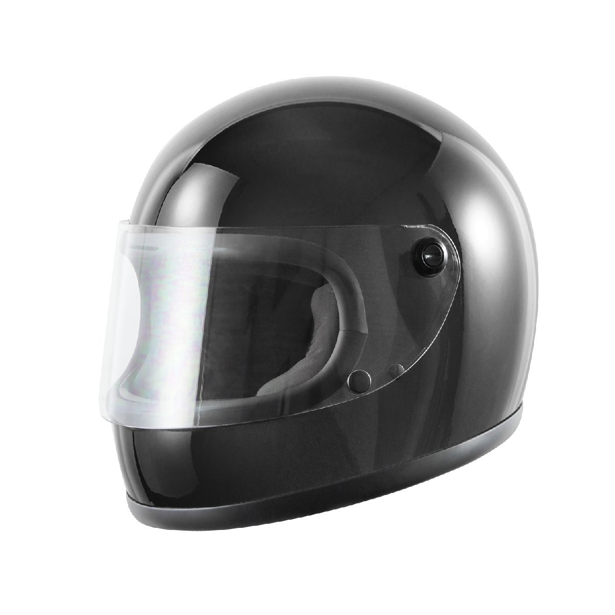 ヘルメット フルフェイス ブラック ビンテージ レトロ 族ヘル 新品 SG・PSCマーク取得 全排気量対応 バイクパーツセンター_画像1