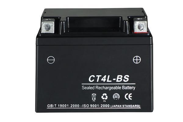 バイクバッテリー CT4L-BS YT4L-BS互換  YUASA(ユアサ)YT4L-BS互換 1年間保証 スーパーカブ スーパーディオ KSR110 【液入】100301の画像2
