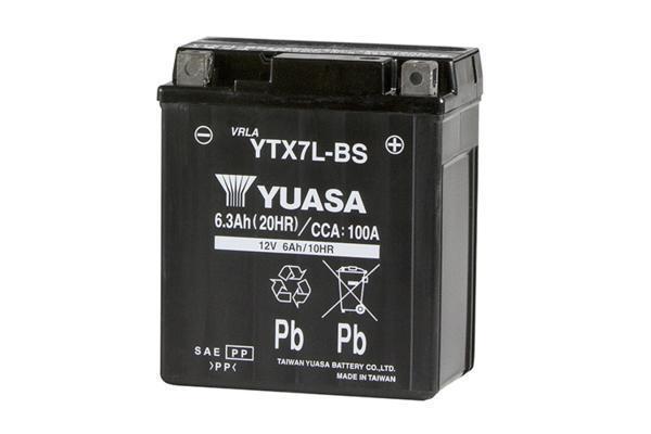 台湾ユアサ 液入り充電済 YTX7L-BS 届いてすぐ使える！1年保証 YUASA バッテリー バイクパーツセンターの画像2
