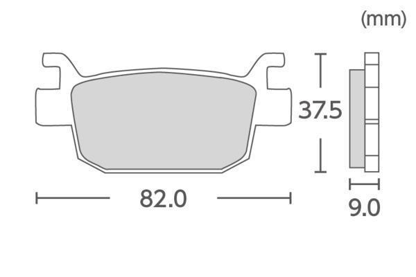 ホンダ リアブレーキパッド フォルツァX/Z MF08 MF10 フェイズMF11 バイクパーツセンター_画像3